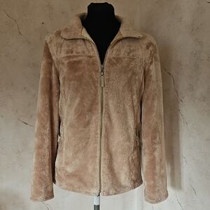 B. Moss Tan Full Zip Jacket Coat Women's Size Medium